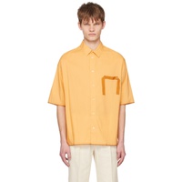 자크뮈스 JACQUEMUS Yellow Le Raphia La Chemise Cabri Shirt 231553M192031