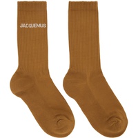 Brown Le Papier Les Chaussettes 자크뮈스 Jacquemus Socks 231553M220007