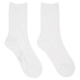 요지 야마모토 YOHJI YAMAMOTO White Transparent Socks 231573F076000