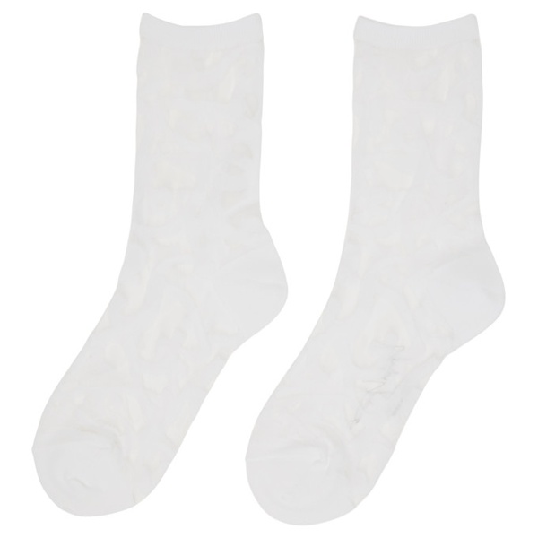  요지 야마모토 YOHJI YAMAMOTO White Transparent Socks 231573F076000