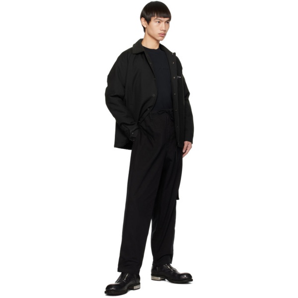  요지 야마모토 YOHJI YAMAMOTO Black Drawstring Trousers 231573M191008