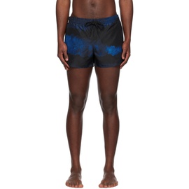 COMMAS SSENSE Exclusive Black & Blue Swim Shorts 231583M193008