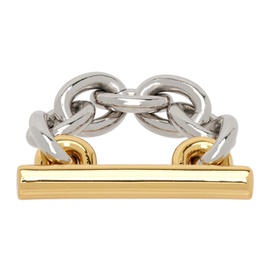 Rabanne Gold & Silver XL Link Chain Ring 231605F024002