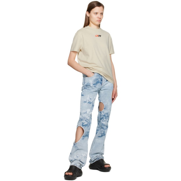  오프화이트 Off-White Blue Sky Meteor Cool Jeans 231607F069023
