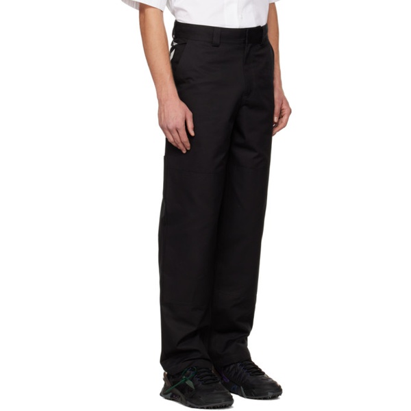  오프화이트 Off-White Black Carpenter Trousers 231607M191000