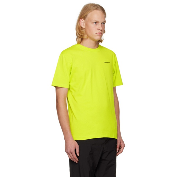  오프화이트 Off-White Yellow Printed T-Shirt 231607M213013