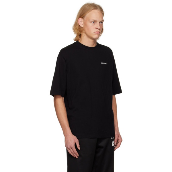  오프화이트 Off-White Black Printed T-Shirt 231607M213021