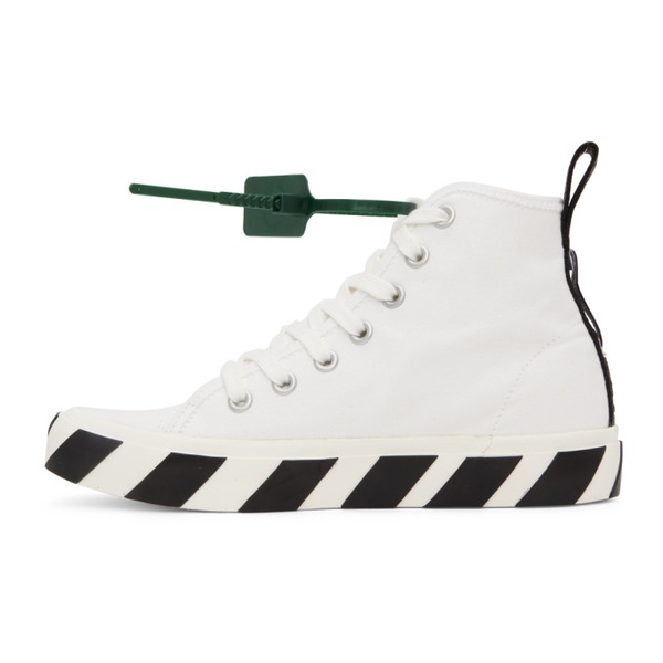  오프화이트 Off-White White Mid-Top Vulcanized Sneakers 231607M236000