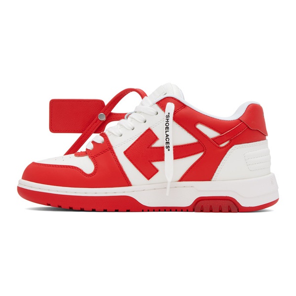  오프화이트 Off-White Red & White Out Of Office Sneakers 231607M237061