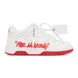 오프화이트 Off-White White & Red Out Of Office For Walking Sneakers 231607M237062