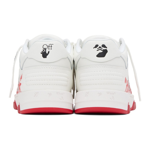  오프화이트 Off-White White & Red Out Of Office For Walking Sneakers 231607M237062