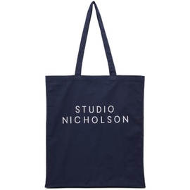 스튜디오 니콜슨 Studio Nicholson Navy Standard Tote 231608F049000