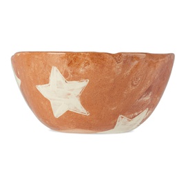 Harlie Brown Studio SSENSE Exclusive White Marbled Stars Delight Cereal Bowl 231610M798005
