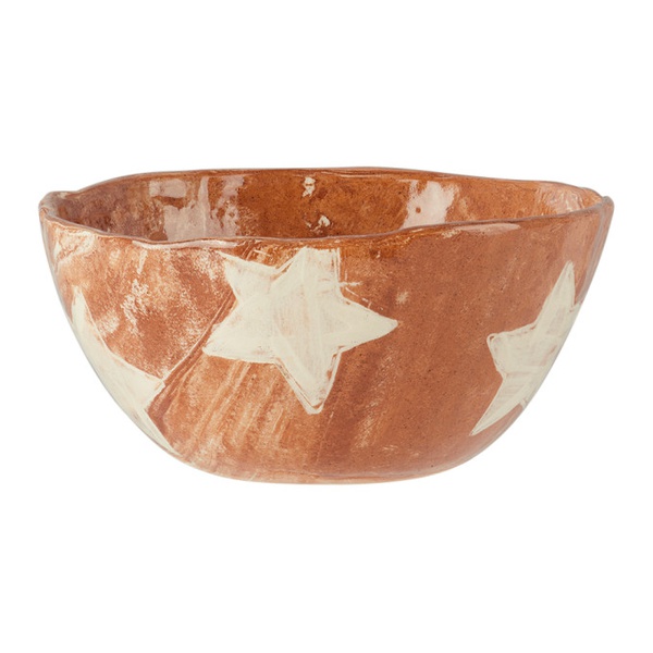  Harlie Brown Studio SSENSE Exclusive White Marbled Stars Delight Cereal Bowl 231610M798005