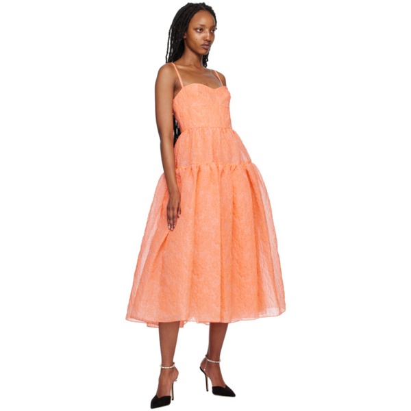  에르뎀 Erdem Orange Abelia Midi Dress 231641F055003