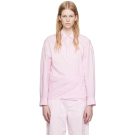 르메르 LEMAIRE Pink Straight Collar Twisted Shirt 231646F107000