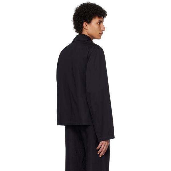  르메르 LEMAIRE Black Convertible Collar Jacket 231646M180018