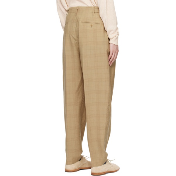  르메르 LEMAIRE Brown Pleated Trousers 231646M191005