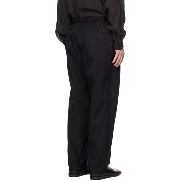  르메르 LEMAIRE Black Pleated Trousers 231646M191020
