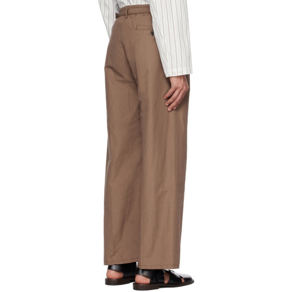  르메르 LEMAIRE Brown Belted Easy Trousers 231646M191032