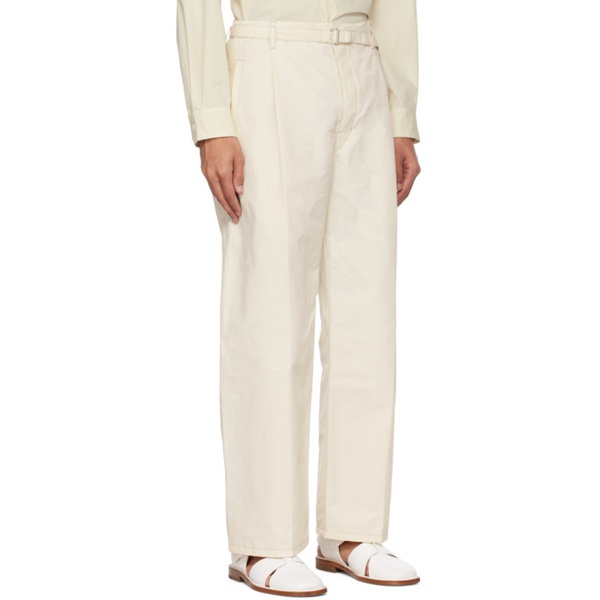  르메르 LEMAIRE 오프화이트 Off-White Belted Easy Trousers 231646M191033