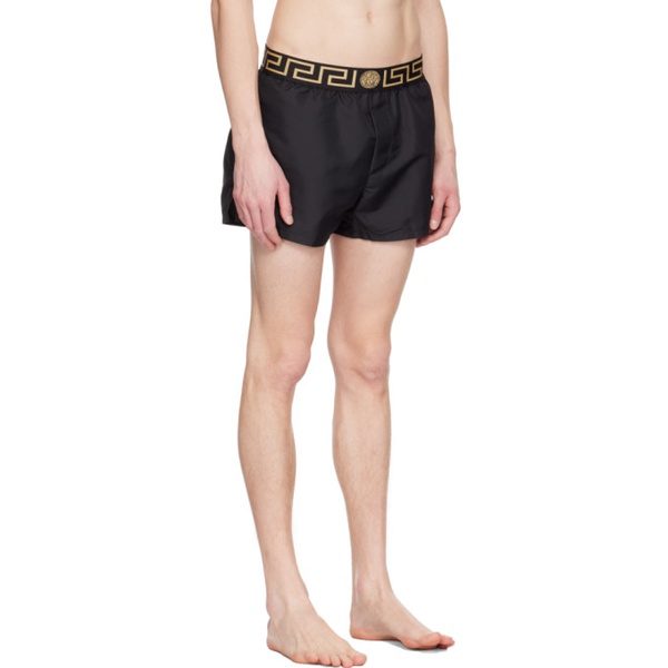 베르사체 베르사체 언더웨어 베르사체 Versace Underwear Black Greca Border Swim Shorts 231653M208024