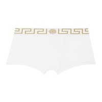 베르사체 언더웨어 베르사체 Versace Underwear White Greca Border Boxer Briefs 231653M217014