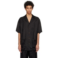 베르사체 언더웨어 베르사체 Versace Underwear Black Barocco Pyjama Shirt 231653M218001