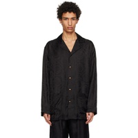 베르사체 언더웨어 베르사체 Versace Underwear Black Barocco Pyjama Shirt 231653M218006