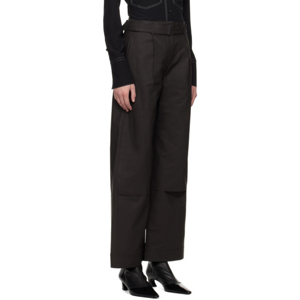  로우 클래식 LOW CLASSIC Gray Paneled Trousers 231666F087008