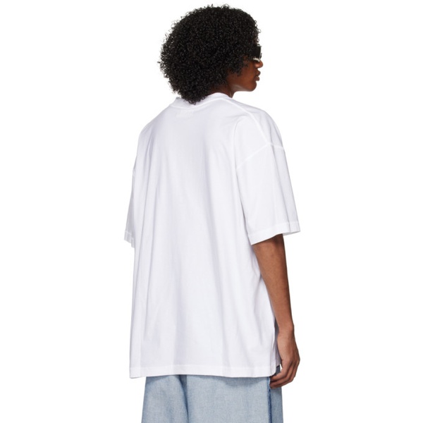  베트멍 VETEMENTS White Inside Out T-Shirt 231669M213000