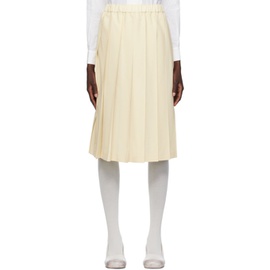Comme des Garcons Girl Yellow Pleated Midi Skirt 231670F092008