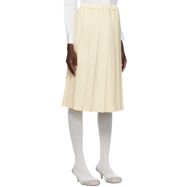  Comme des Garcons Girl Yellow Pleated Midi Skirt 231670F092008