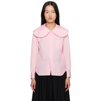 Comme des Garcons Girl Pink Peter Pan Collar Shirt 231670F109014