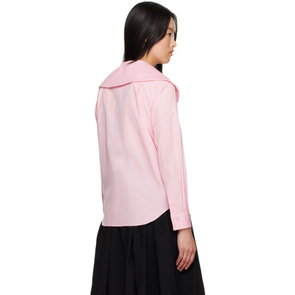  Comme des Garcons Girl Pink Peter Pan Collar Shirt 231670F109014