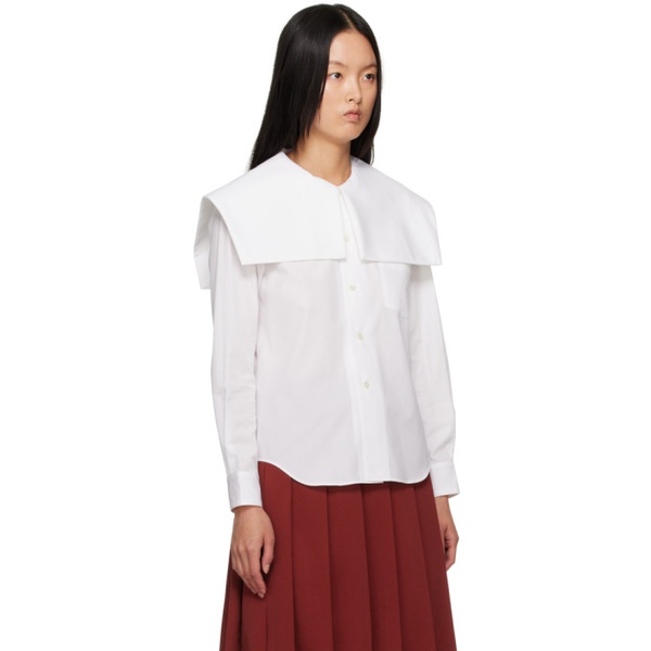  Comme des Garcons Girl White Sailor Collar Shirt 231670F109016