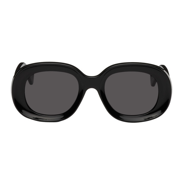 로에베 로에베 LOEWE Black Oval Sunglasses 231677F005059