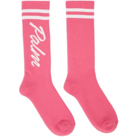 팜엔젤스 Palm Angels Pink Striped Socks 231695F076004
