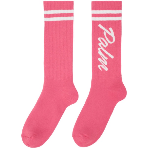  팜엔젤스 Palm Angels Pink Striped Socks 231695F076004