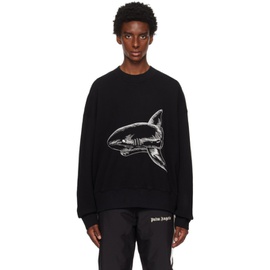 팜엔젤스 Palm Angels Black Split Shark Sweatshirt 231695M201010