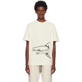 팜엔젤스 Palm Angels 오프화이트 Off-White Broken Shark Classic T-Shirt 231695M213035