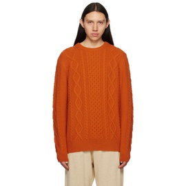 Ghiaia Cashmere Orange Pescatore Sweater 231706M201013