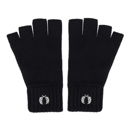Fred Perry Black Fingerless Gloves 231719M135000