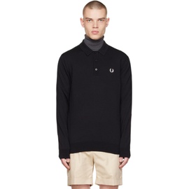 Fred Perry Black Long Sleeve Polo 231719M192000