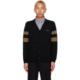Fred Perry Black Button Cardigan 231719M200000