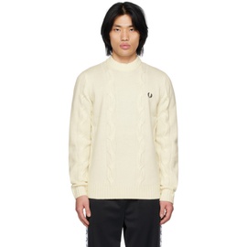 Fred Perry 오프화이트 Off-White Cable Sweater 231719M201001