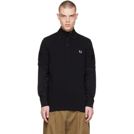 Fred Perry Black Paneled Sleeve Polo 231719M212006
