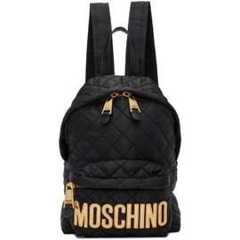 모스키노 Moschino Black Quilted Backpack 231720F042003