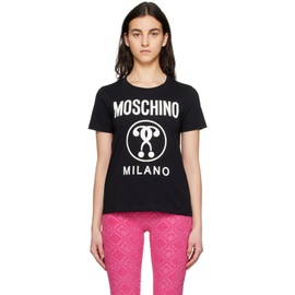 모스키노 Moschino Black Printed T-Shirt 231720F110019