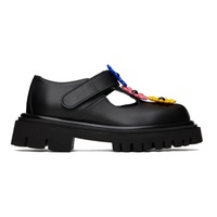 모스키노 Moschino Black Flower Loafers 231720F120001